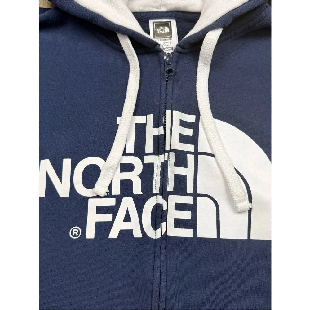 The North Face hoodie men’s size L blue full zip sweatshirt outdoor